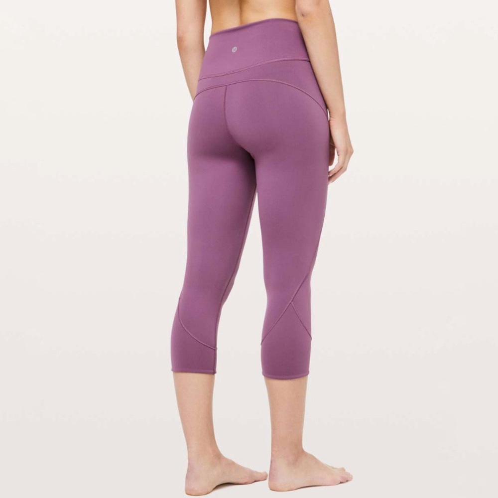 Lululemon | In Movement Crop Everlux 19" Vintage Plum Size 6